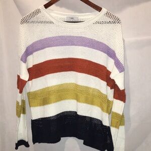 Fate Lightweight Striped Crew Neck Sweater | Size S